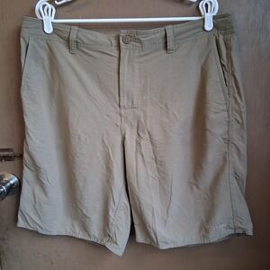 Patagonia Worn‎ Wear Stretch Wavefarer Ash Tan 20" Flat front Shorts EUC